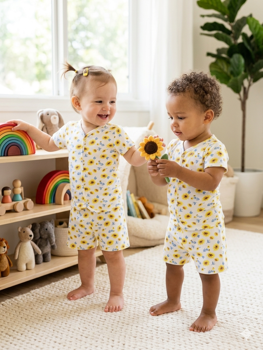 Half Sleeve Sabla Shorts set