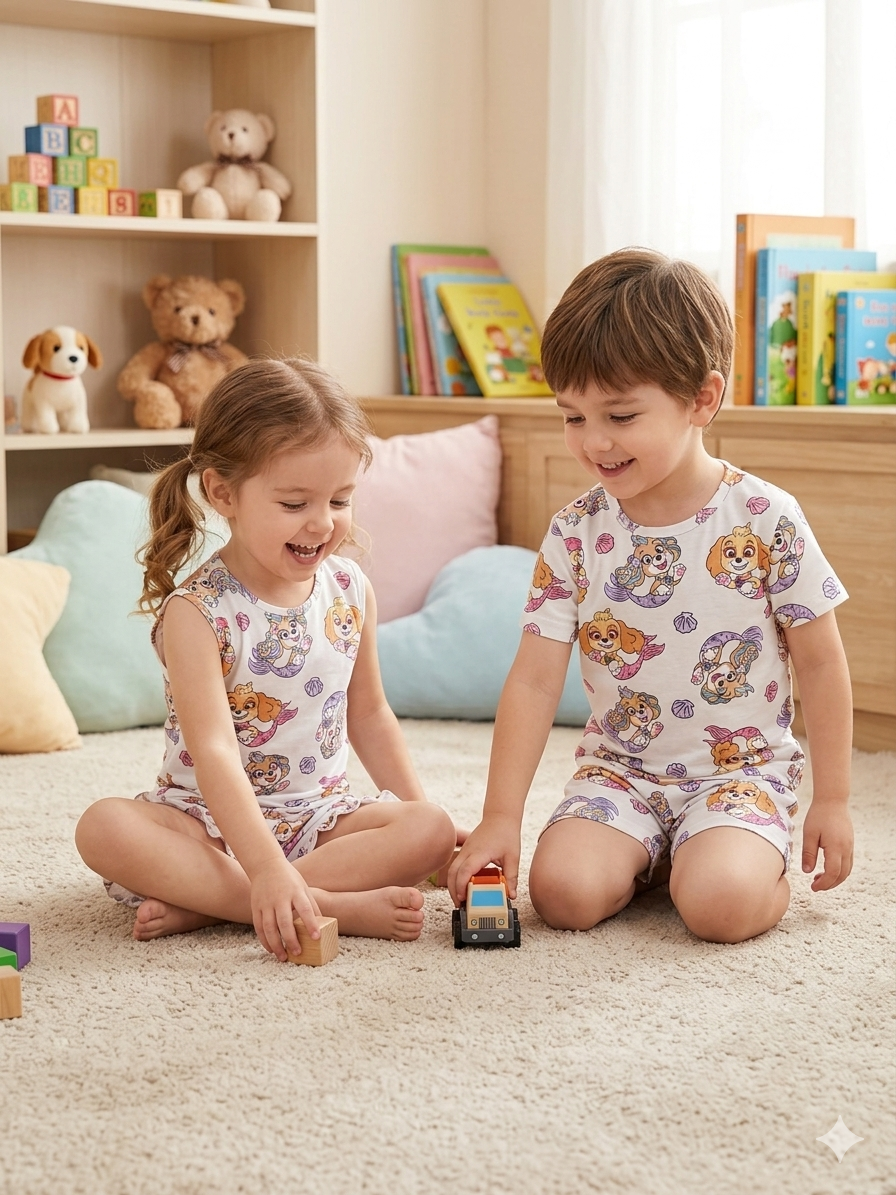 Nickelodeon Paw Patrol girls sleeveless co-ord set