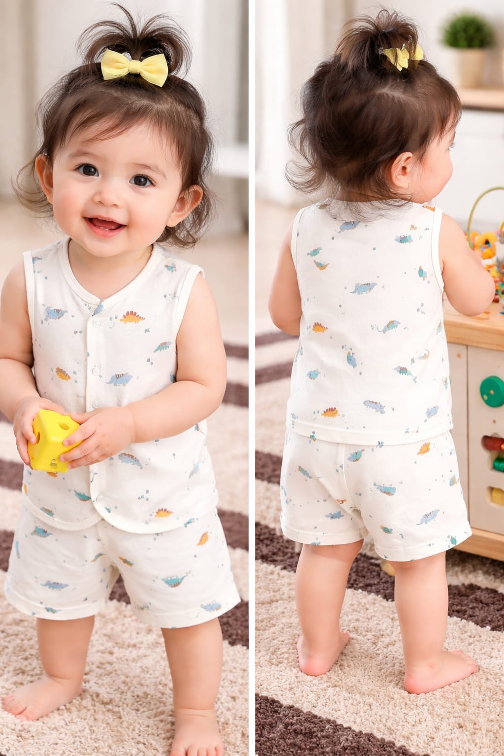 Sleeveless Jabla Shorts Set