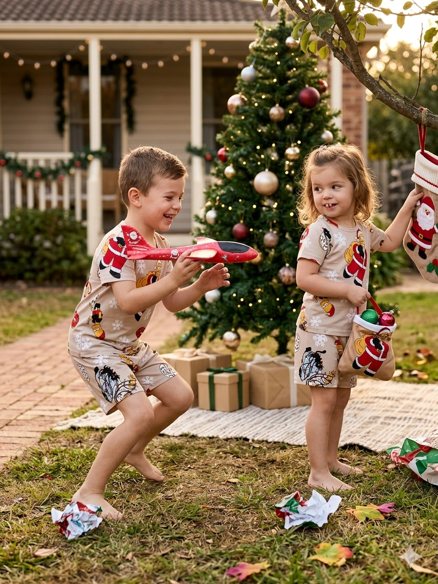 The Simpsons Christmas print sleeveless  co-ord set