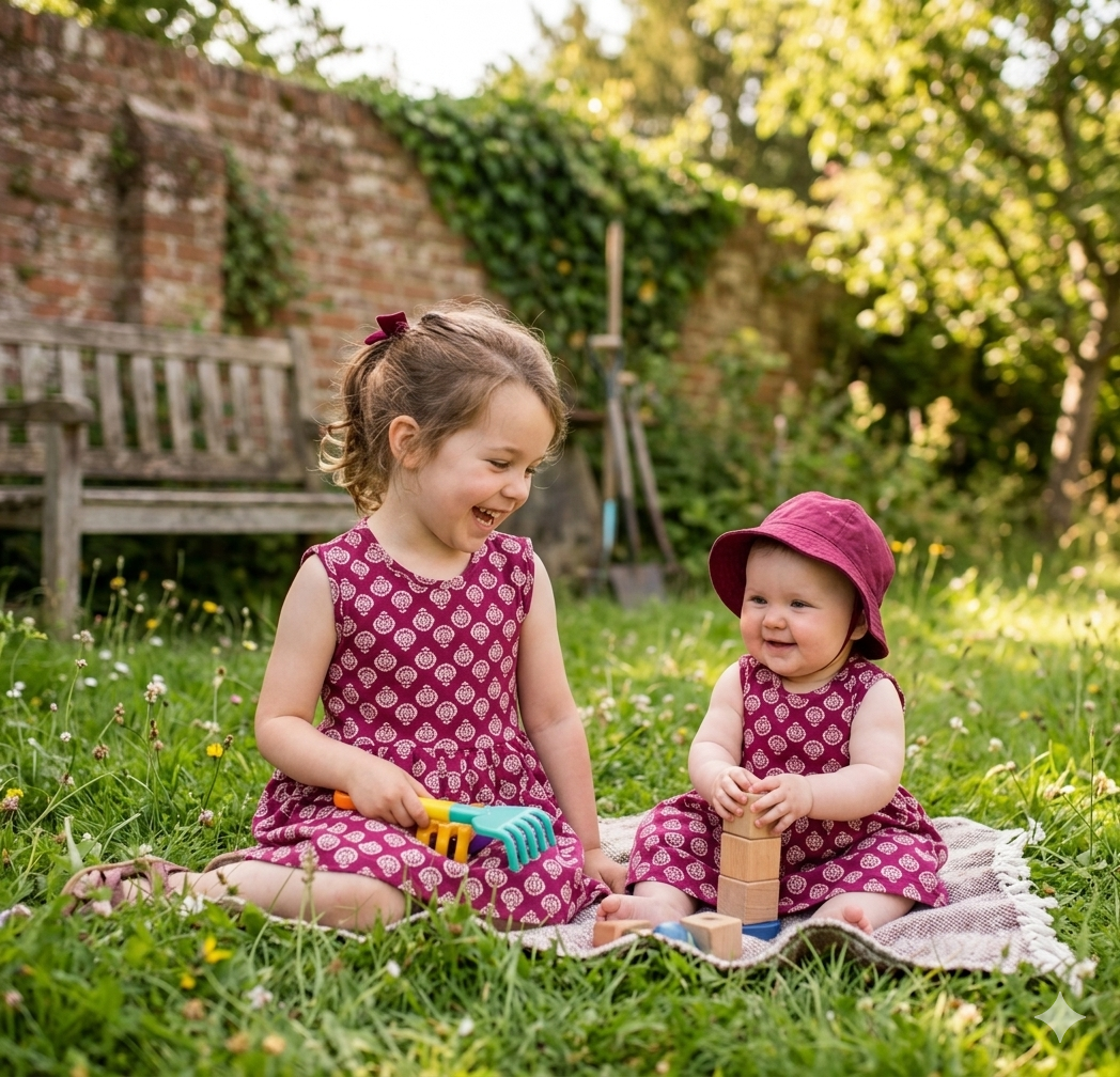 Maroon Sleeveless frock
