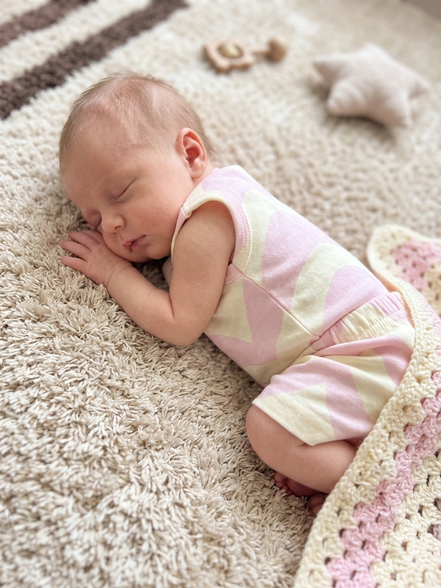 Baby pink and Yello Sleeveless Jabla Shorts Set