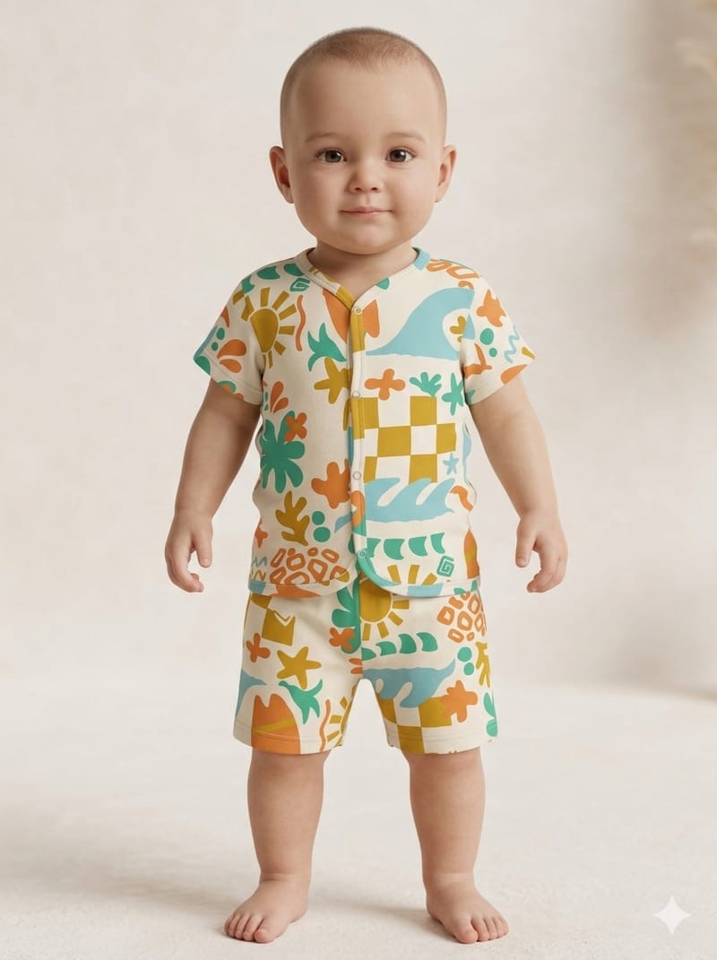 Half sleeve Jabla shorts set