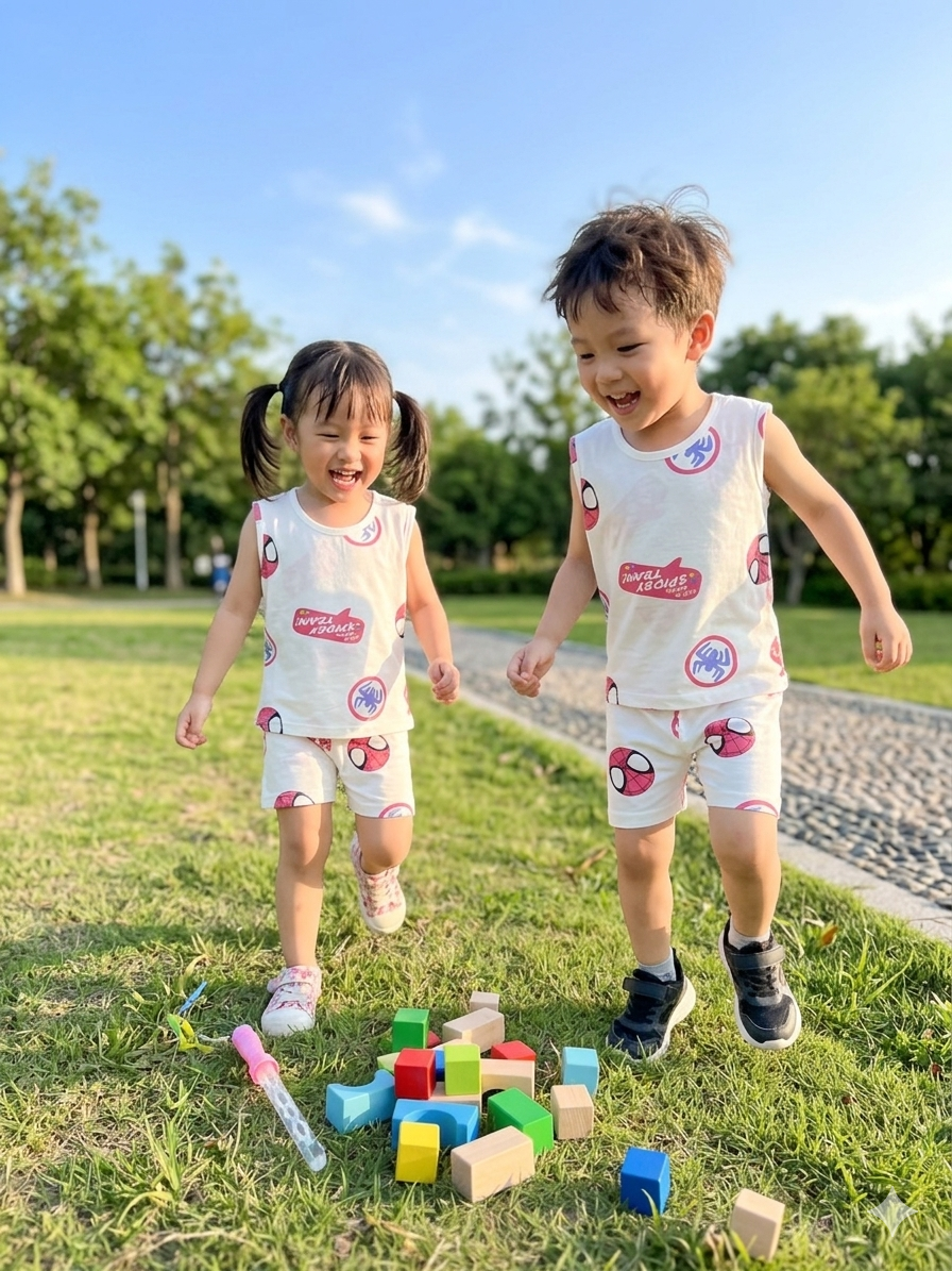 Kidsville Marvel Spider-Man sleeveless co-ord set