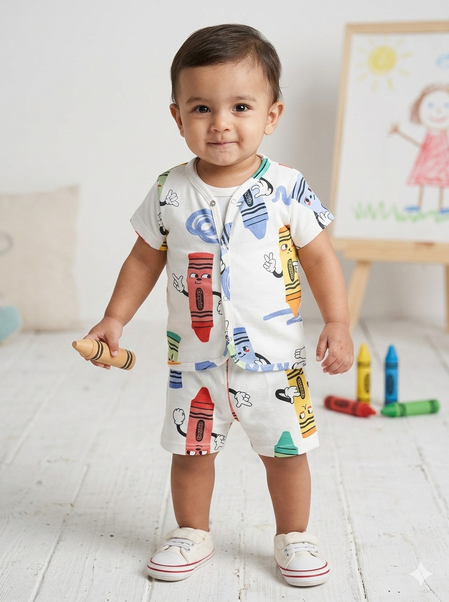 Half sleeve Jabla shorts set
