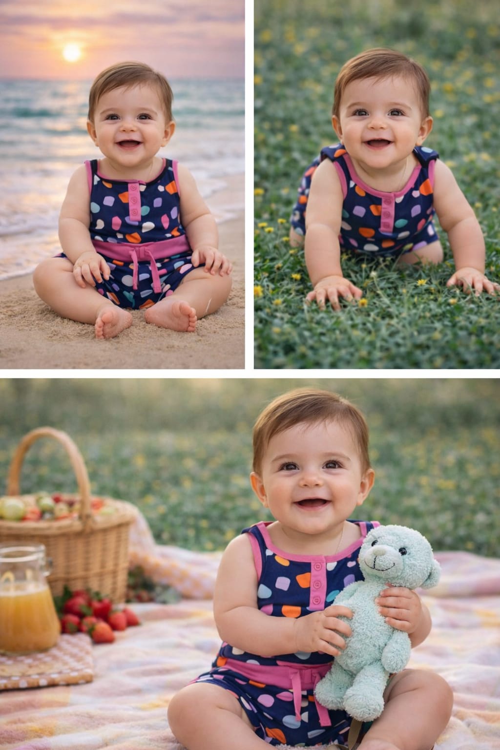 Twinkle Dot Baby Half jumpsuit
