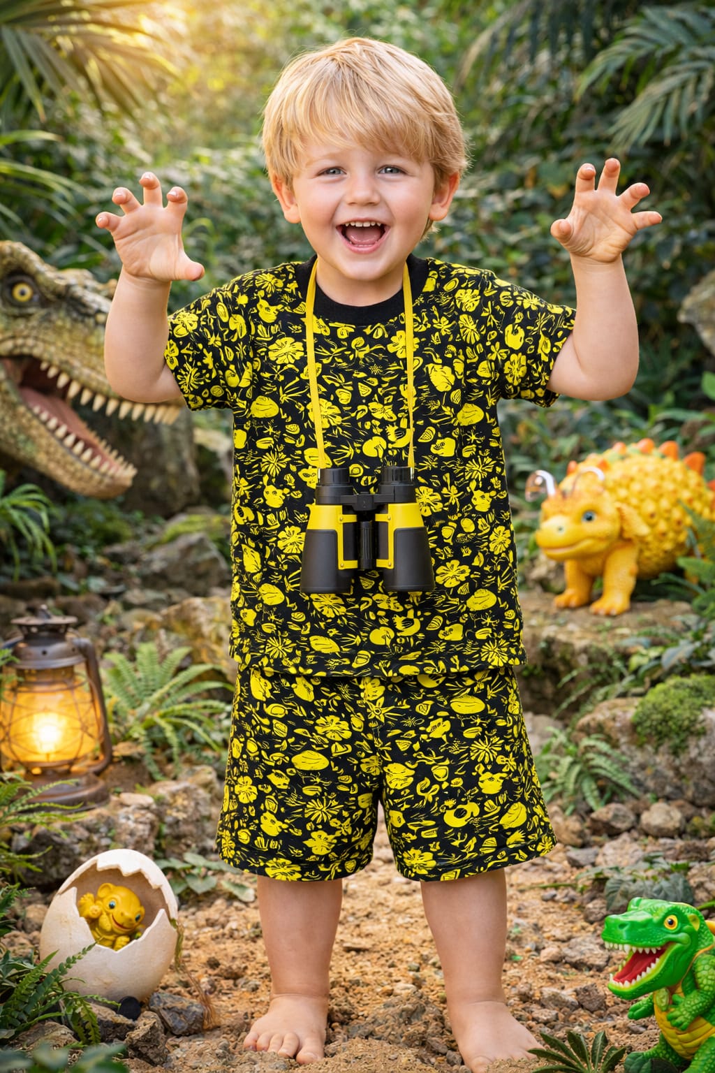 Urban jungle prints Halfsleeve co-ord set