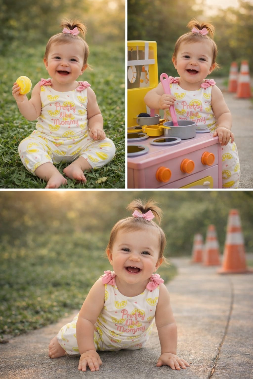 Citrus tiny Baby Half jumpsuit