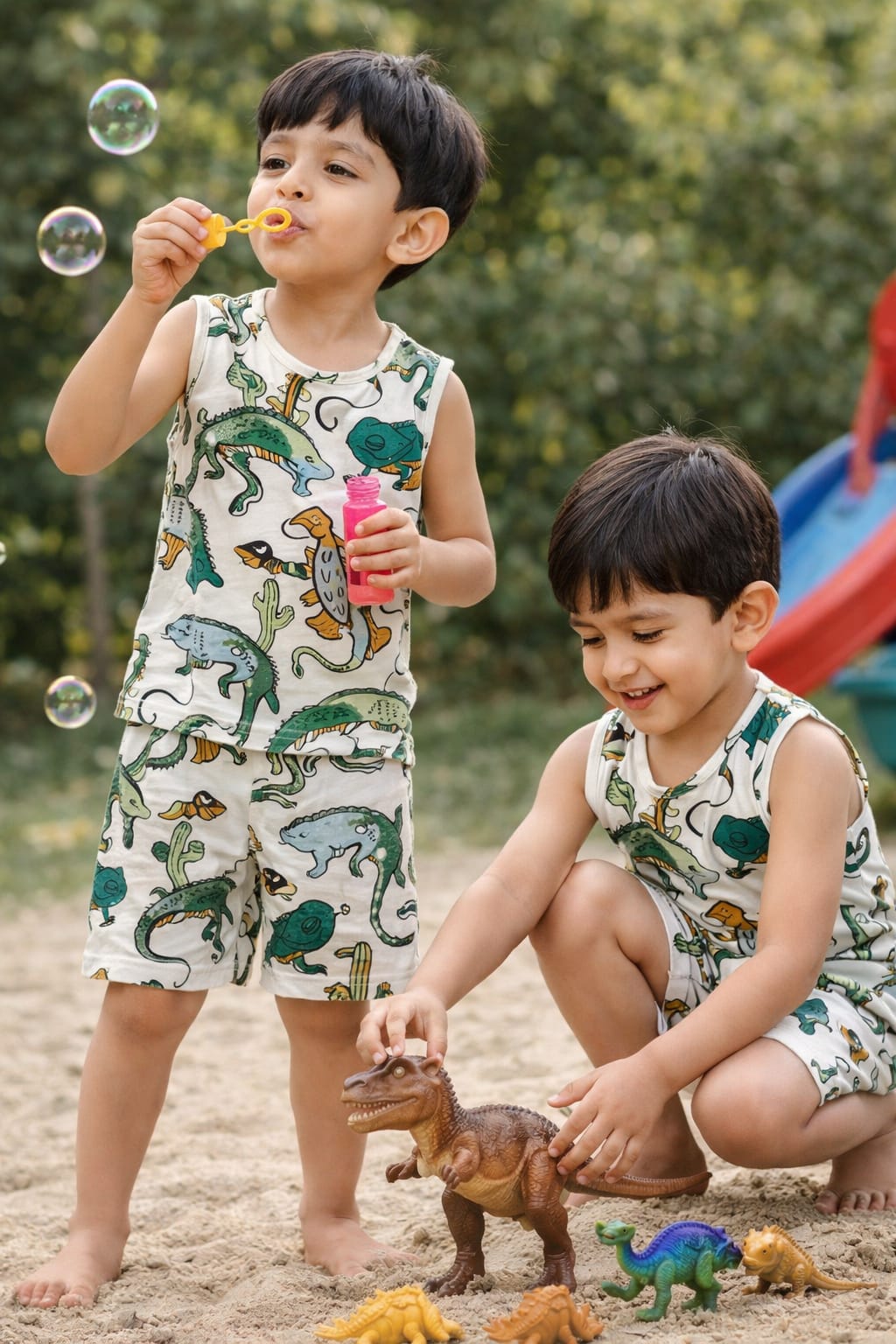 Adventure Dino sleeveless co-ord set