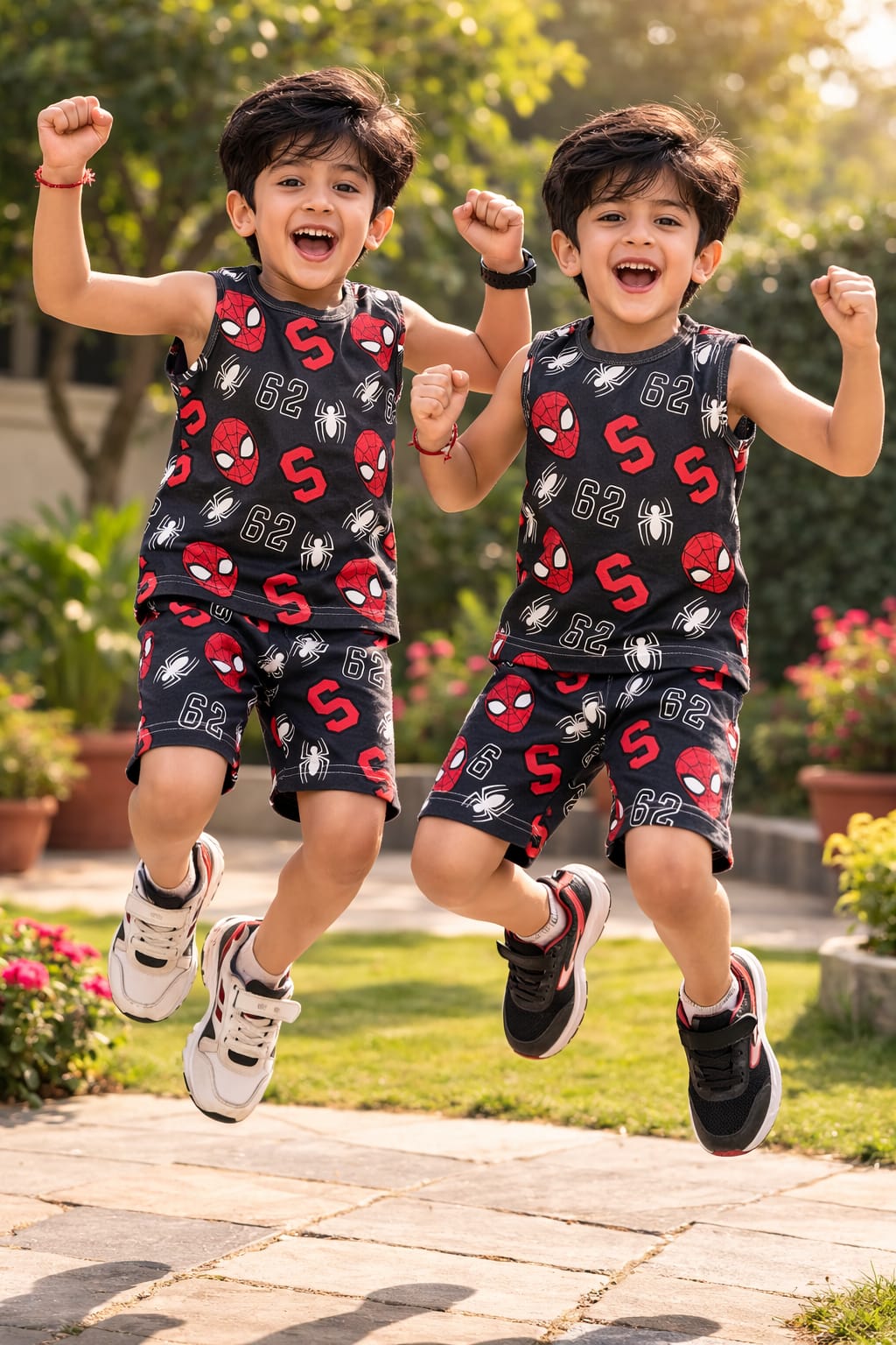 Graphite Grey Comic print sleeveless  co-ord set